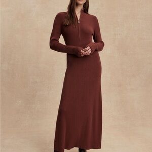 Varley  Burnet Zip Knit Maxi Dress Dress